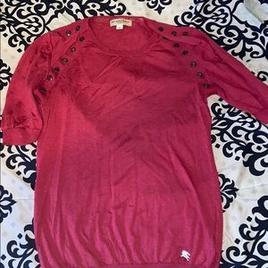 pink burberry tee shirt